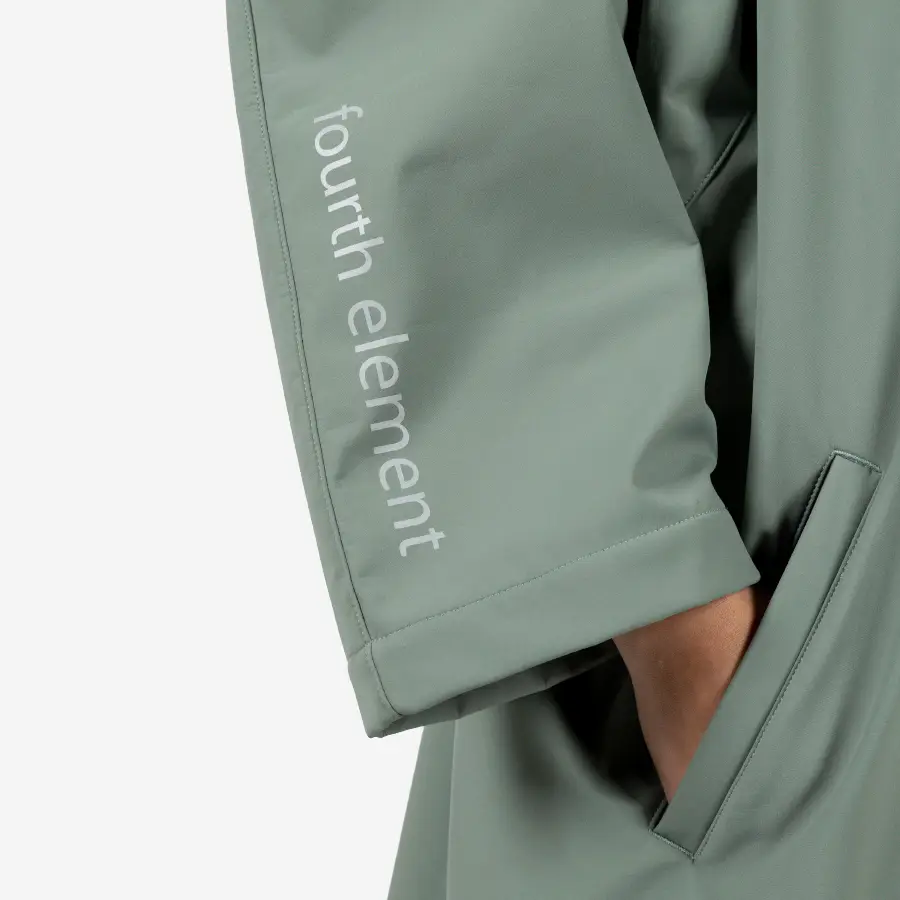 Lined hand-warmer pocket on the Storm poncho